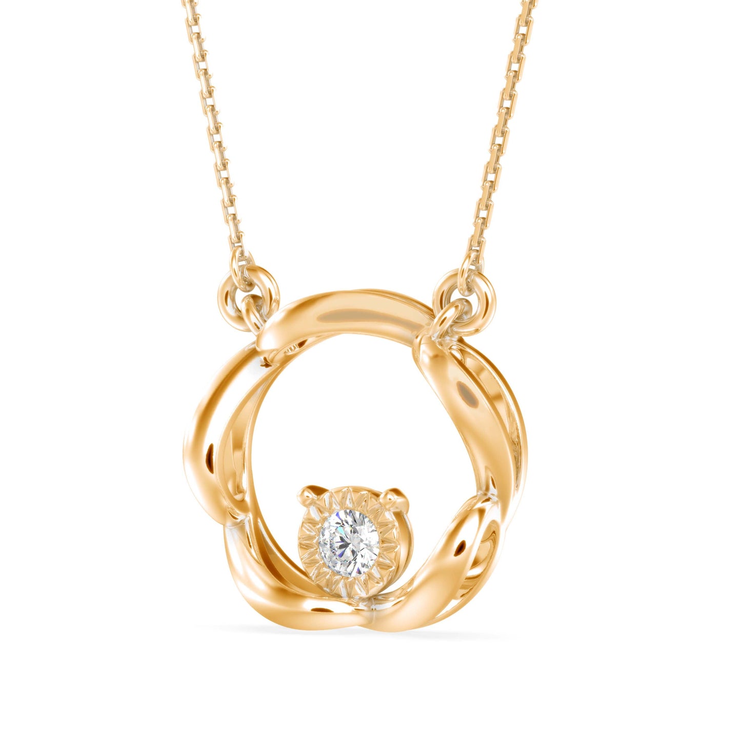 Starlight Round Pendant Yellow Gold