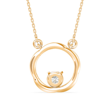 Starlight Round Pendant Yellow Gold