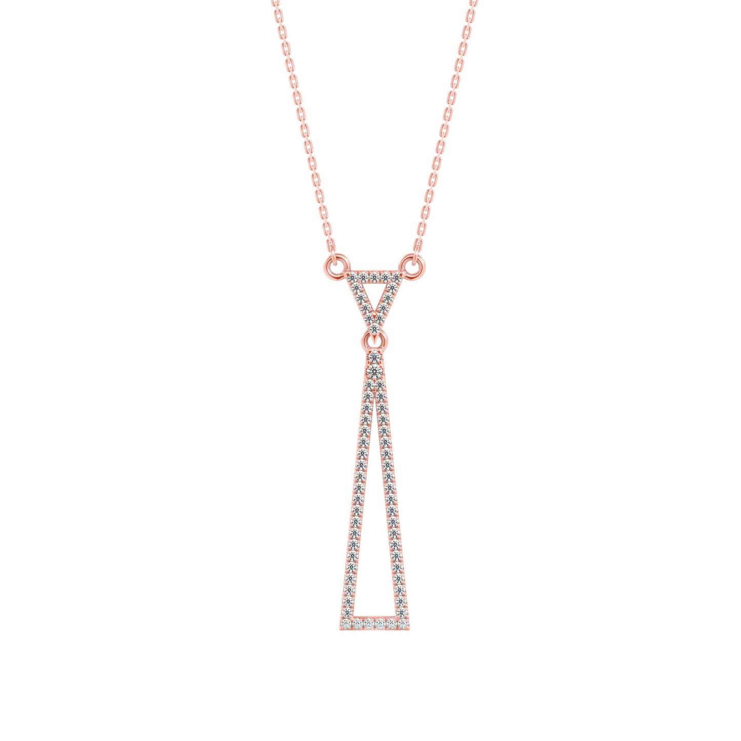 Crystal Cascade Pendant Rose Gold