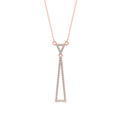 Crystal Cascade Pendant Rose Gold