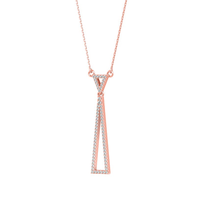 Crystal Cascade Pendant Rose Gold