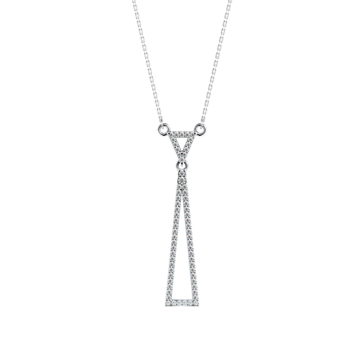 Crystal Cascade Pendant Platinum