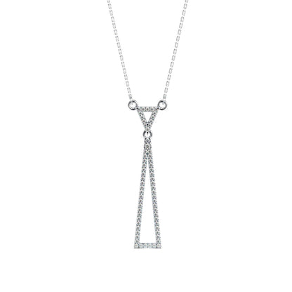 Crystal Cascade Pendant Platinum