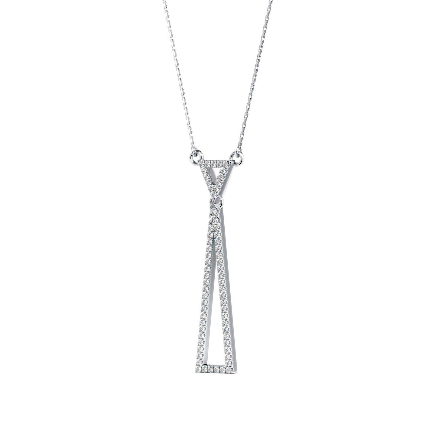 Crystal Cascade Pendant Platinum