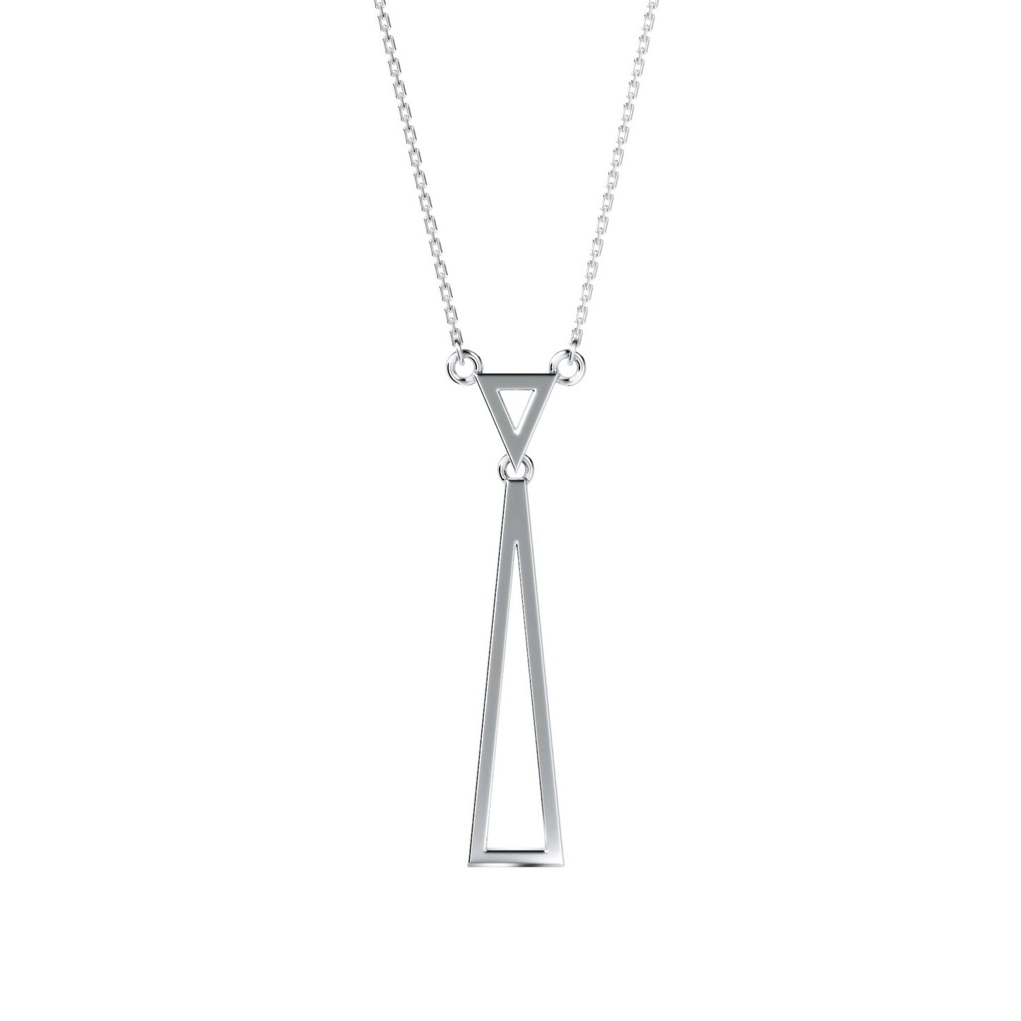 Crystal Cascade Pendant Platinum