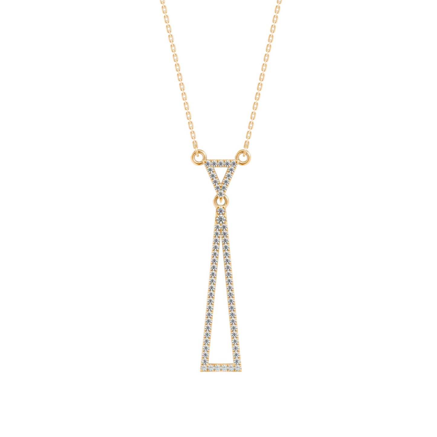 Crystal Cascade Pendant Yellow Gold