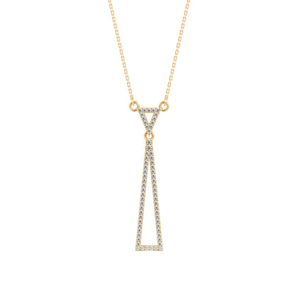 Crystal Cascade Pendant Yellow Gold