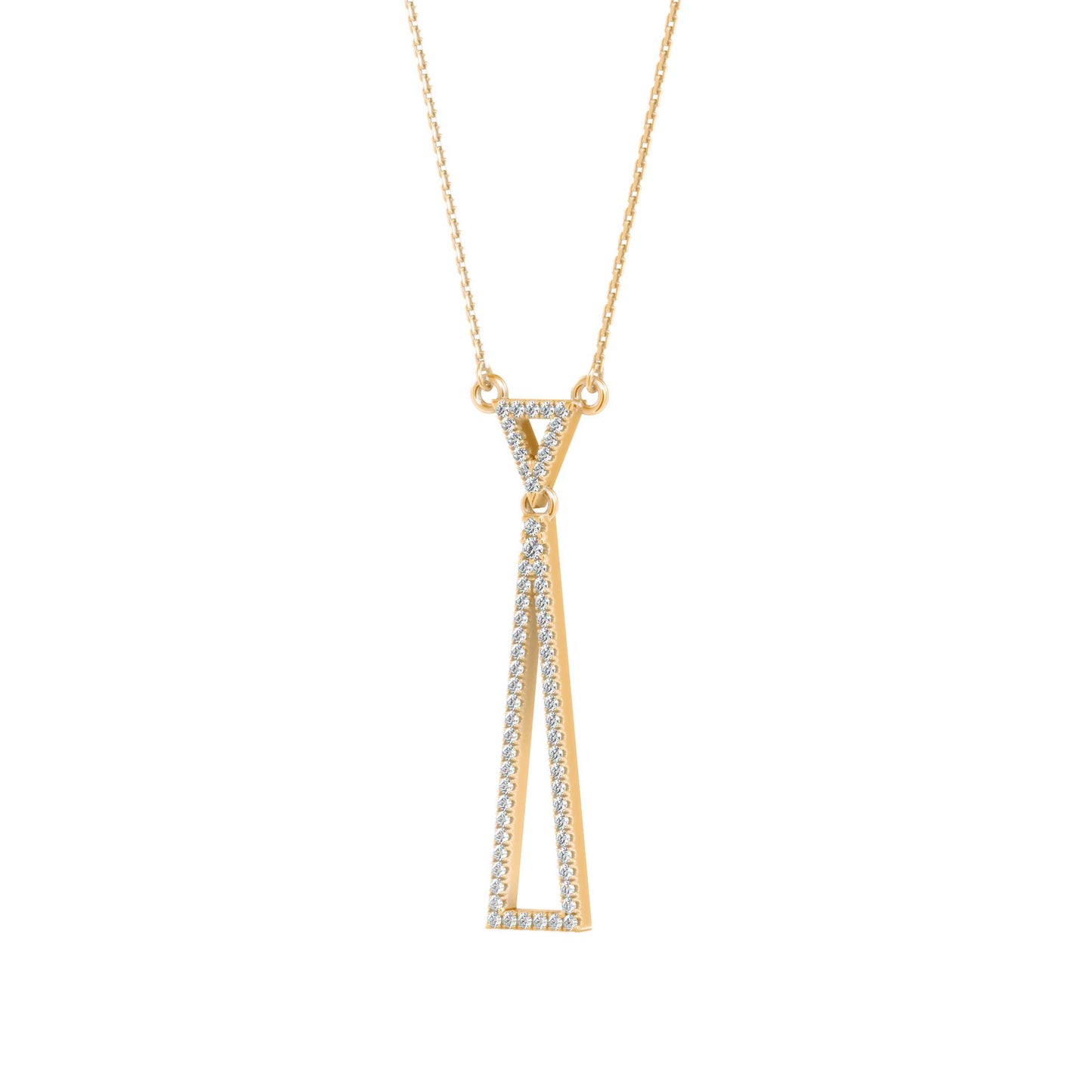 Crystal Cascade Pendant Yellow Gold