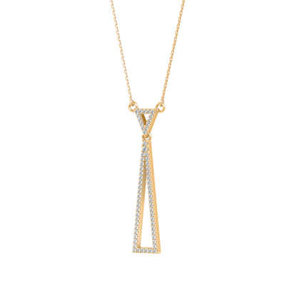 Crystal Cascade Pendant Yellow Gold