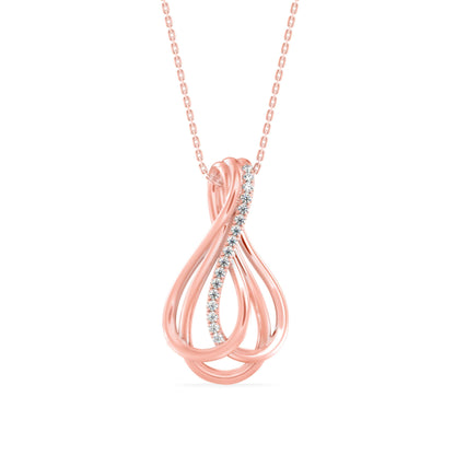 Covel Charm Diamond Pendant Rose Gold