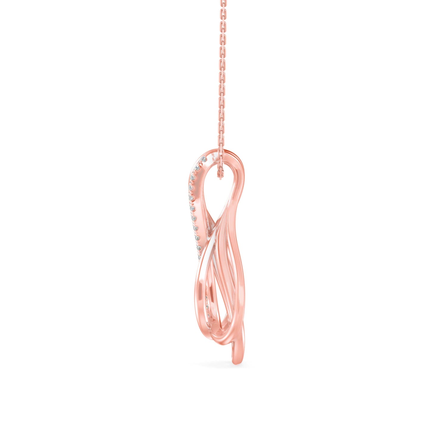 Covel Charm Diamond Pendant Rose Gold