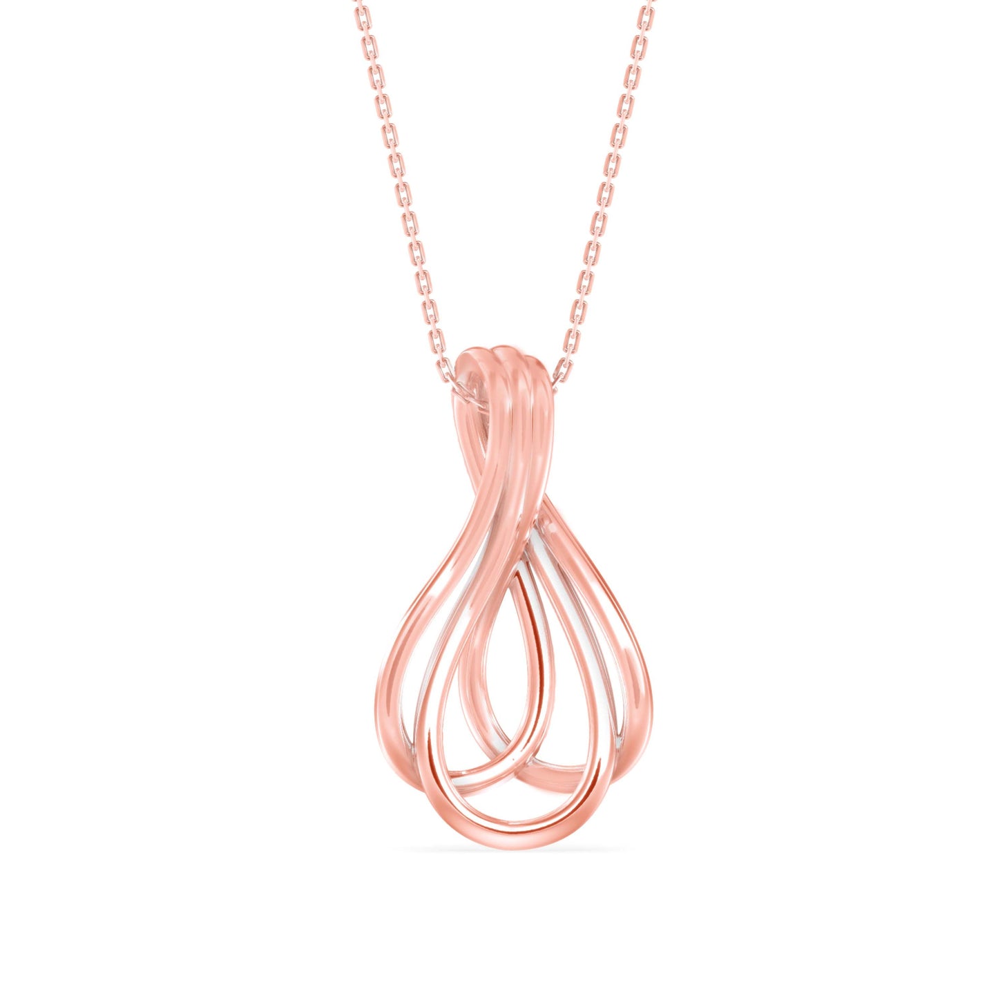 Covel Charm Diamond Pendant Rose Gold