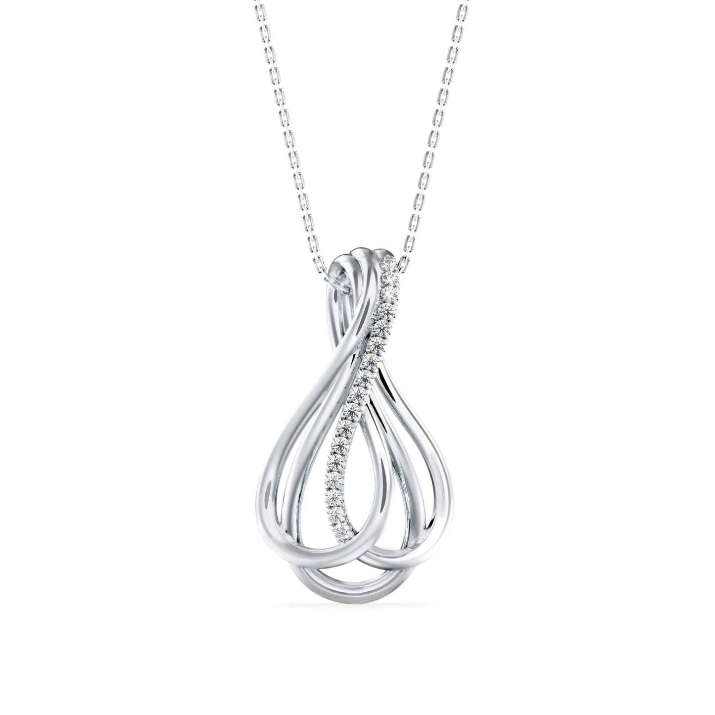 Covel Charm Diamond Pendant White Gold