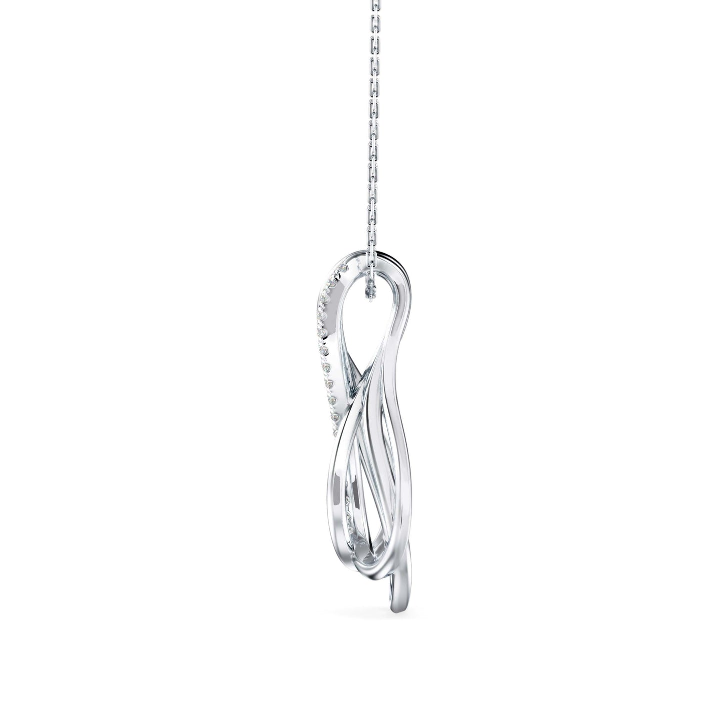 Covel Charm Diamond Pendant White Gold