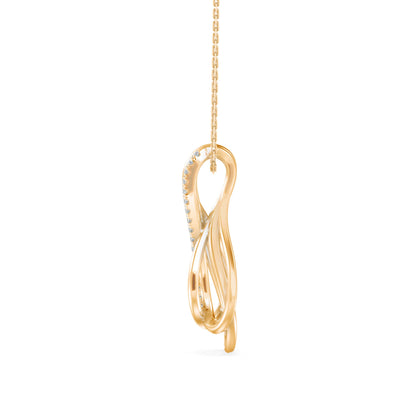 Covel Charm Diamond Pendant Yellow Gold