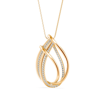 Prolate Diamond Charm Pendant Yellow Gold