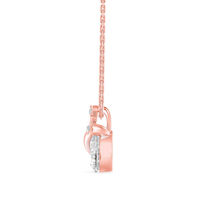 Nimble Pear Diamond Pendant Rose Gold