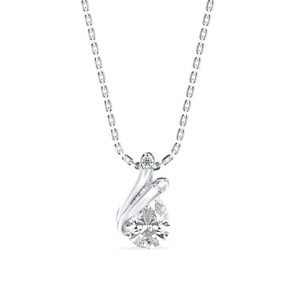 Nimble Pear Diamond Pendant Platinum