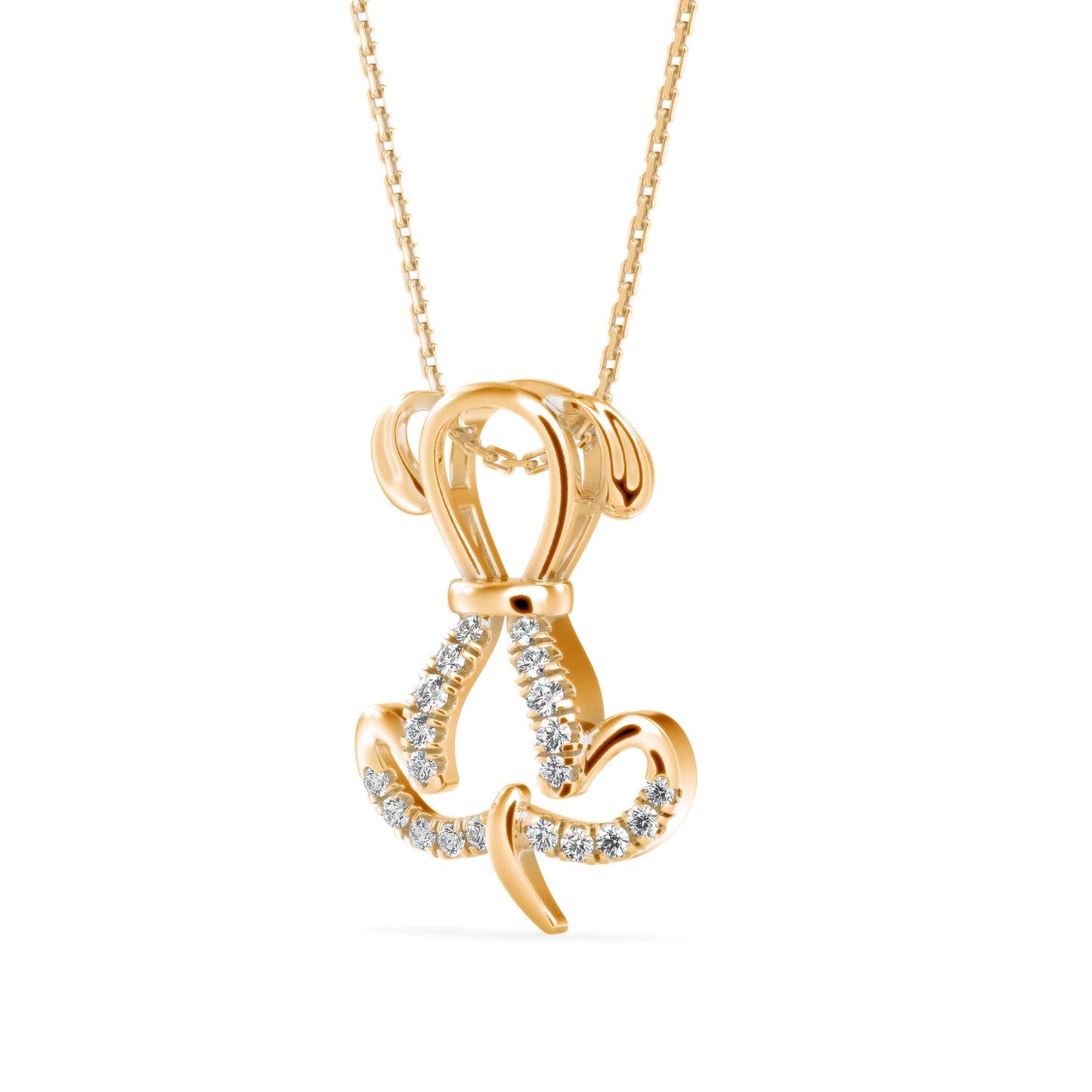 Marvelous Diamond Pendant Yellow Gold