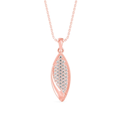 Dainty Charm Diamond Pendant Rose Gold