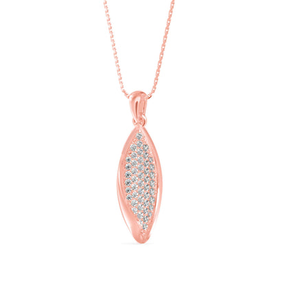 Dainty Charm Diamond Pendant Rose Gold