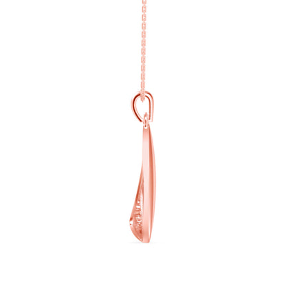 Dainty Charm Diamond Pendant Rose Gold