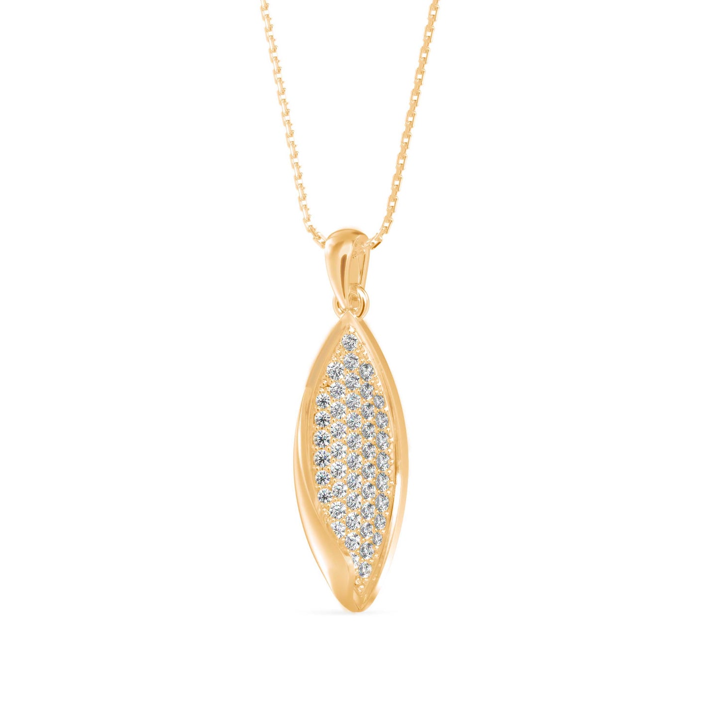 Dainty Charm Diamond Pendant Yellow Gold