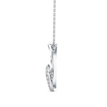 Girdle Heart Diamond Pendant Platinum