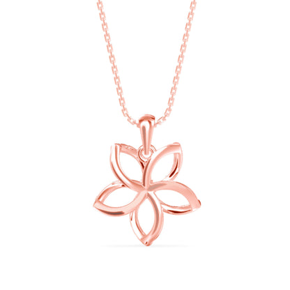 Diamond Floret Charm Pendant Rose Gold