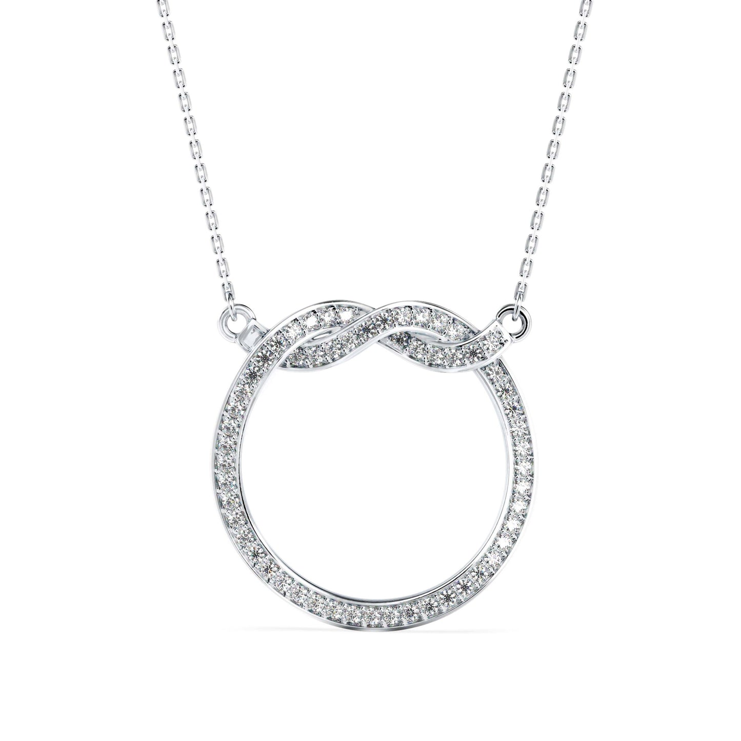 Infinite Shimmer Pendant White Gold