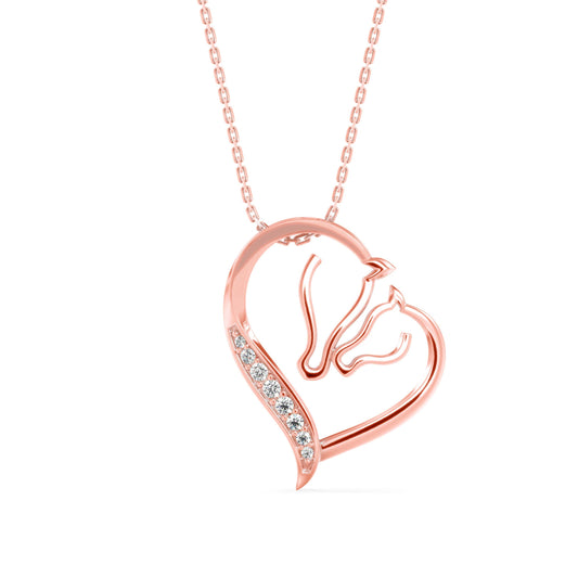 Enrich Heart Diamond Pendant Rose Gold