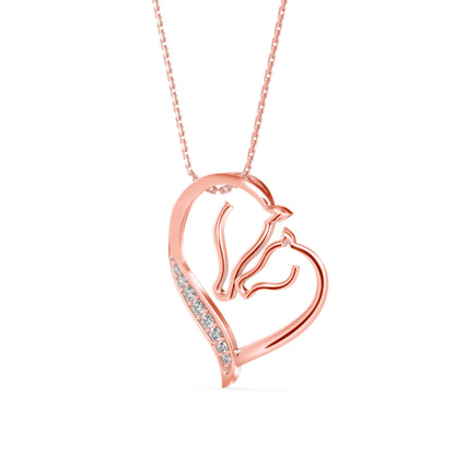 Enrich Heart Diamond Pendant Rose Gold