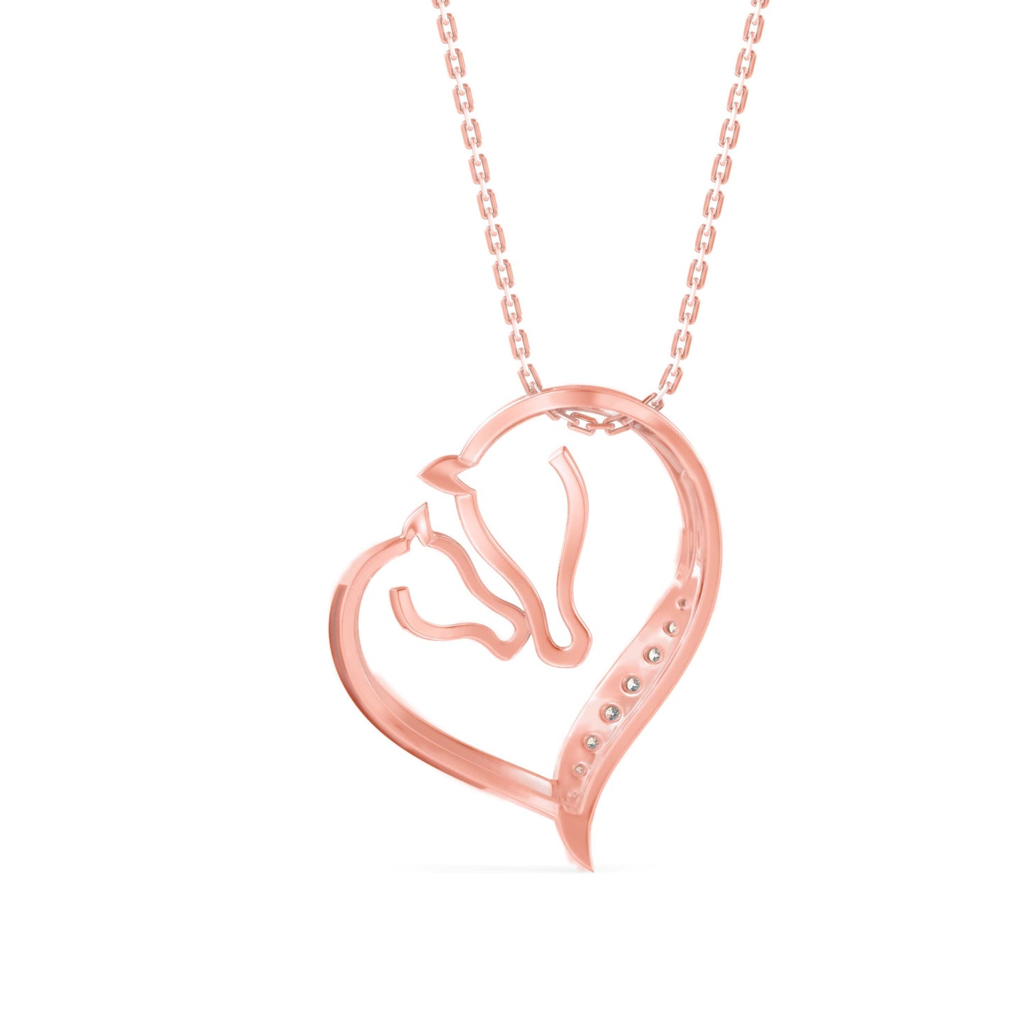 Enrich Heart Diamond Pendant Rose Gold