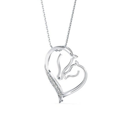 Enrich Heart Diamond Pendant White Gold