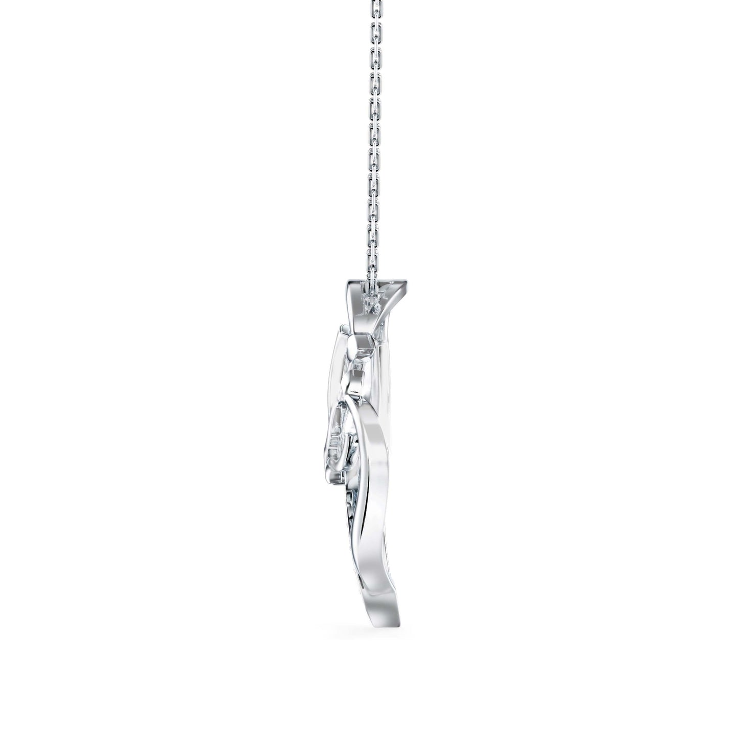 Enrich Heart Diamond Pendant Platinum