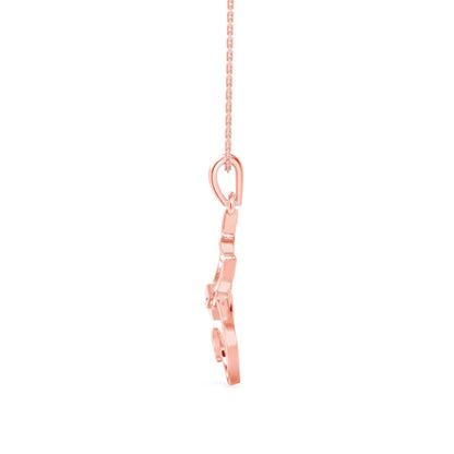 Lotus Light Diamond Pendant Rose Gold