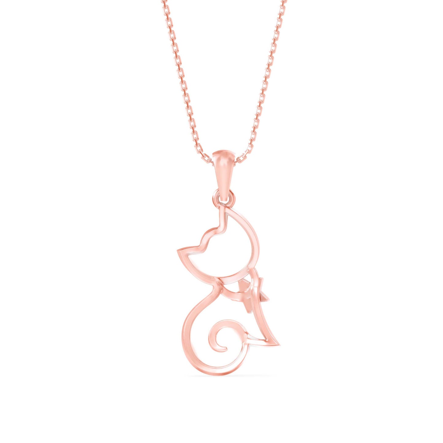 Lotus Light Diamond Pendant Rose Gold