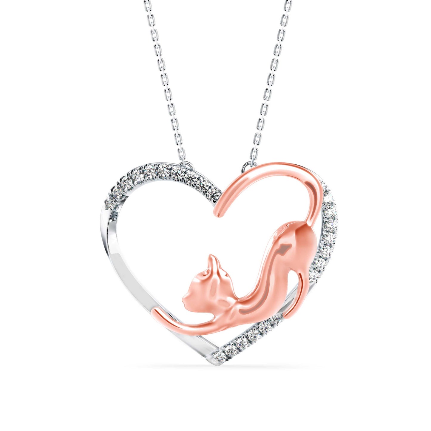 Foal Diamond Pendant Rose Gold