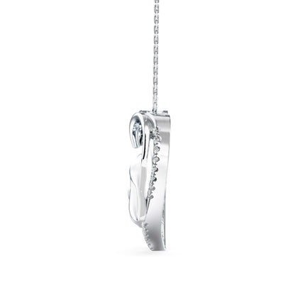 Foal Diamond Pendant White Gold