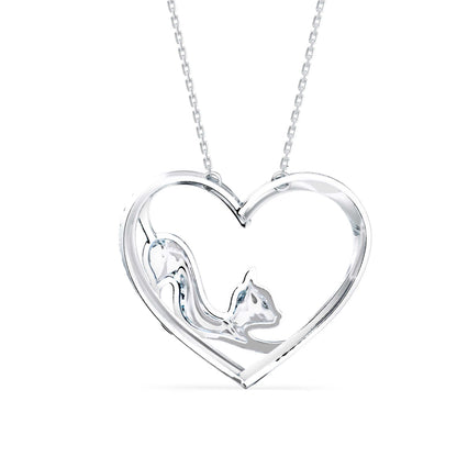 Foal Diamond Pendant White Gold