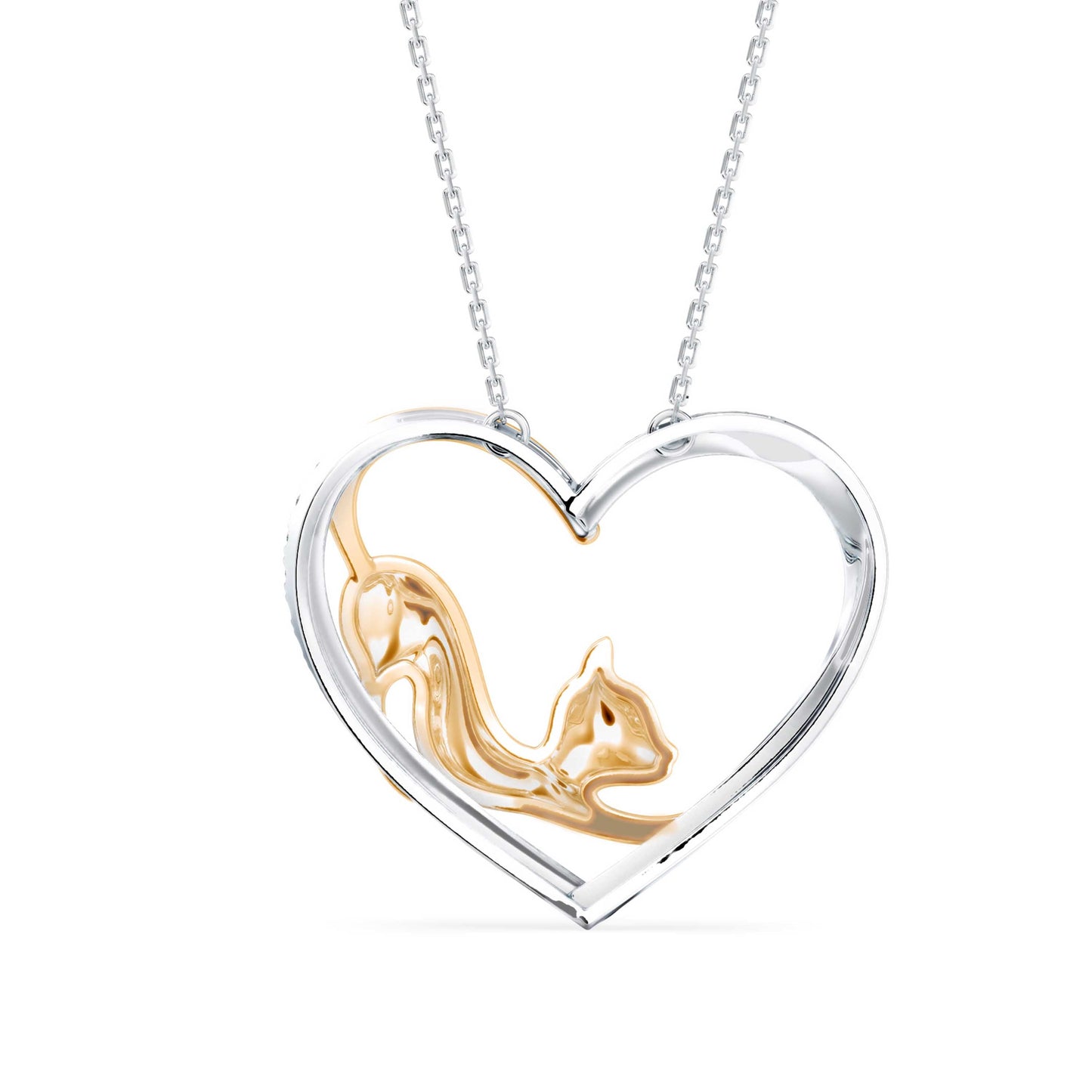 Foal Diamond Pendant Yellow Gold