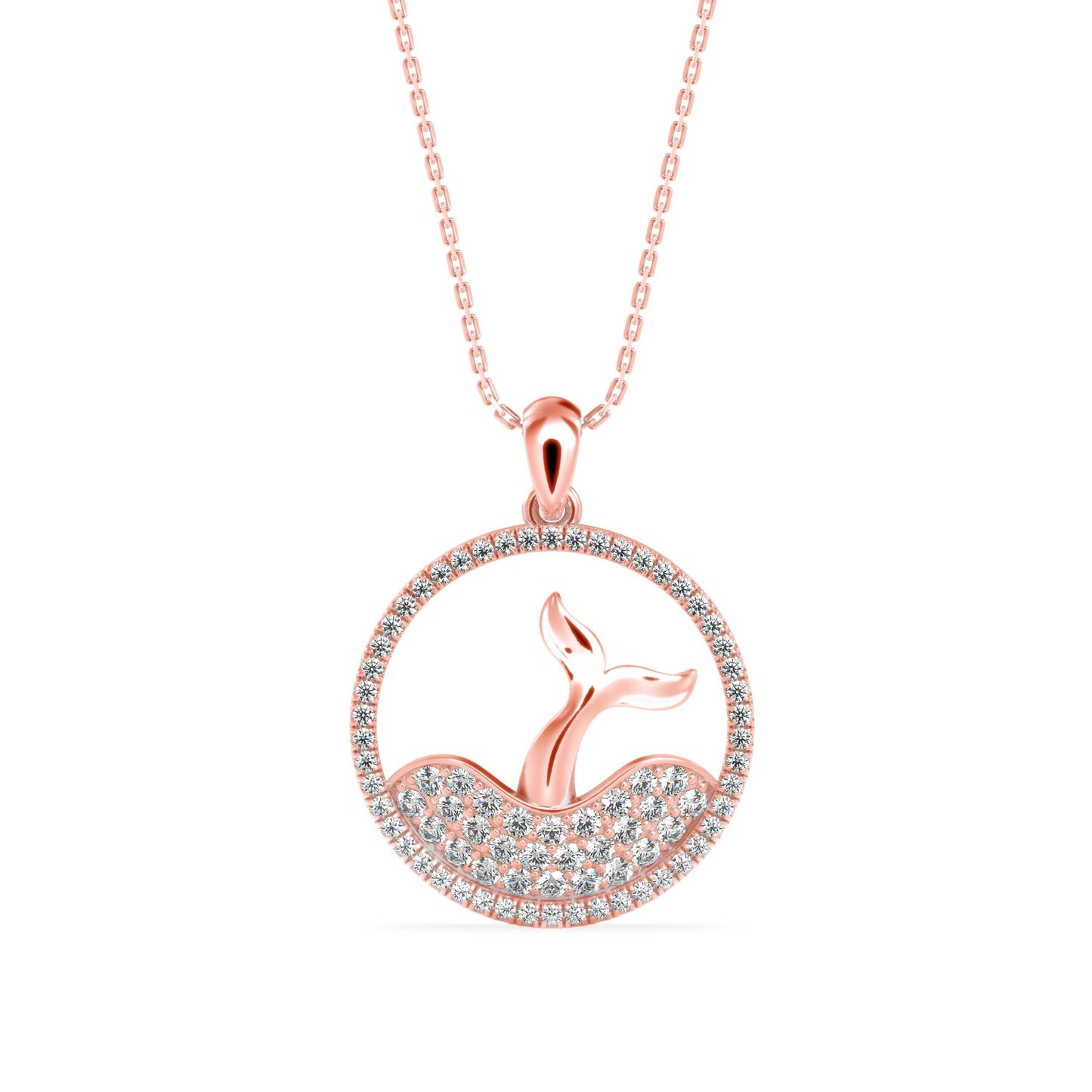 Gleam Diamond Pendant Rose Gold