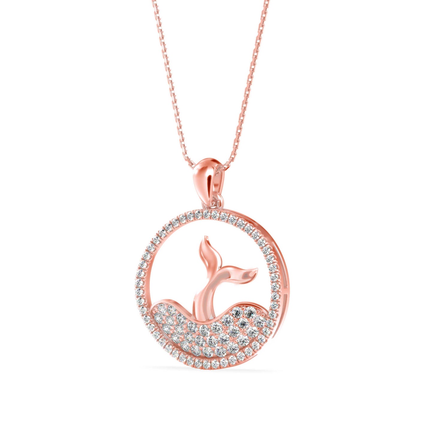 Gleam Diamond Pendant Rose Gold