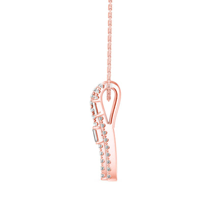 Savor Charm Diamond Pendant Rose Gold