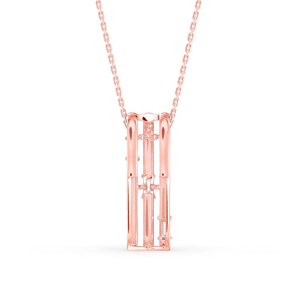 Savor Charm Diamond Pendant Rose Gold