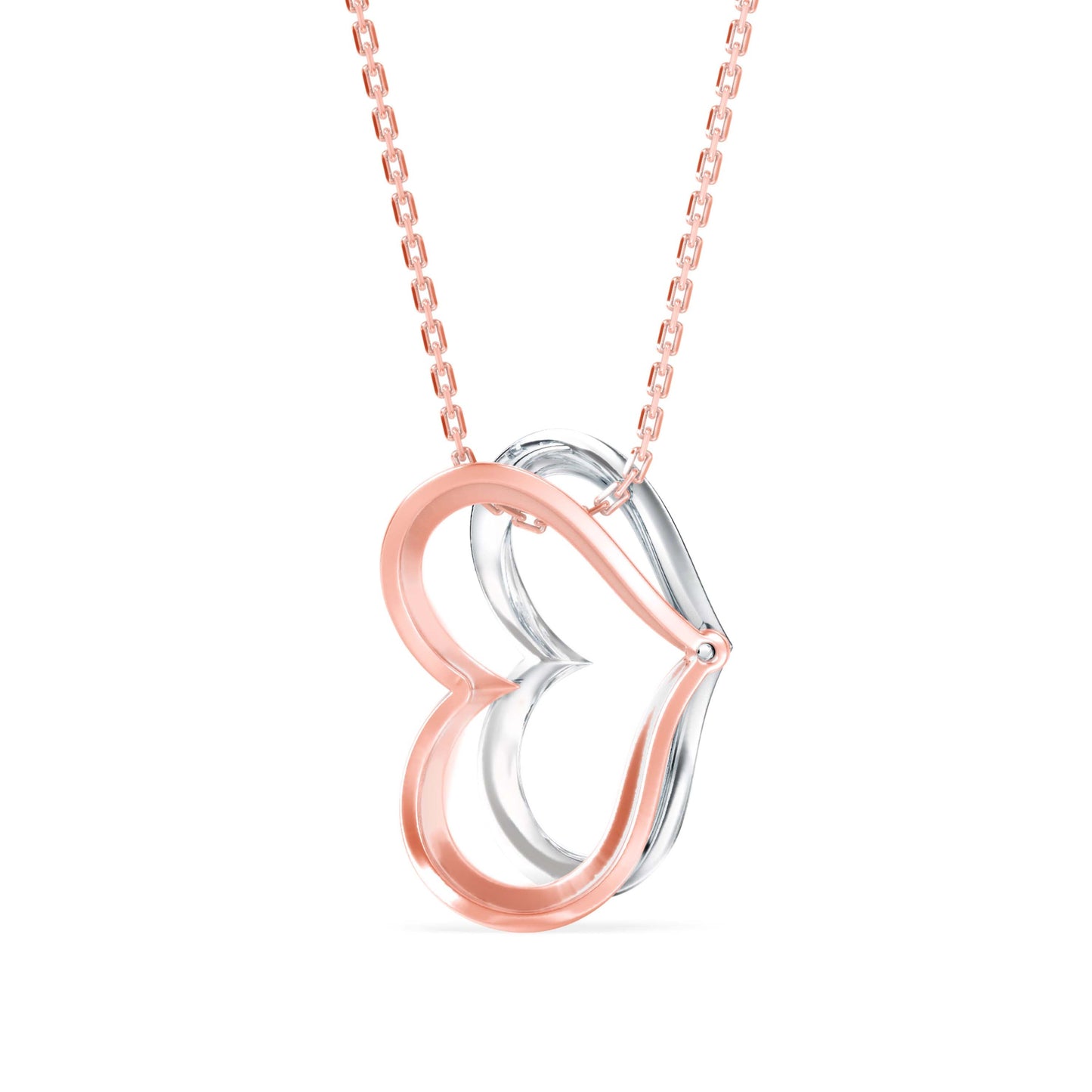 Pumpkin Heart Diamond Pendant Rose Gold