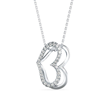 Pumpkin Heart Diamond Pendant Platinum