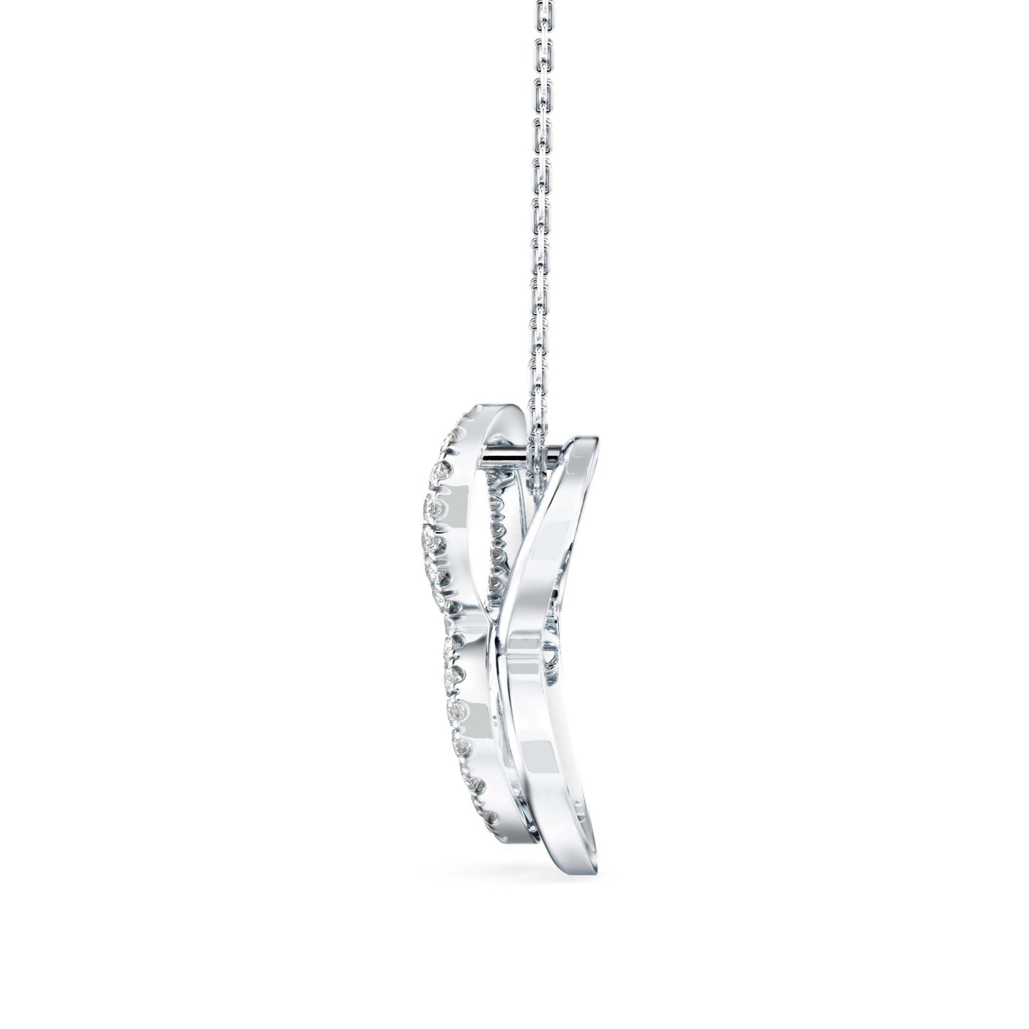 Pumpkin Heart Diamond Pendant Platinum