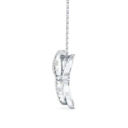 Pumpkin Heart Diamond Pendant Platinum