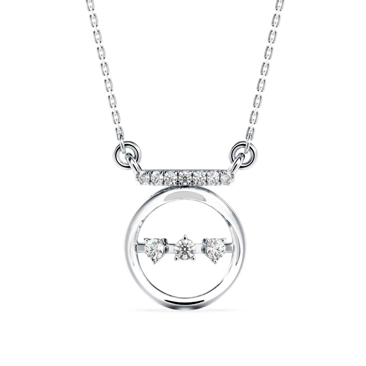 Celestial Glamour Pendant White Gold